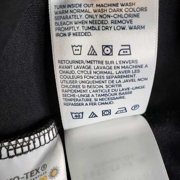 Lands End Shirt Womens Black Long Sleeve Plus Size 2X Popover V-Neck - Picture 7 of 8